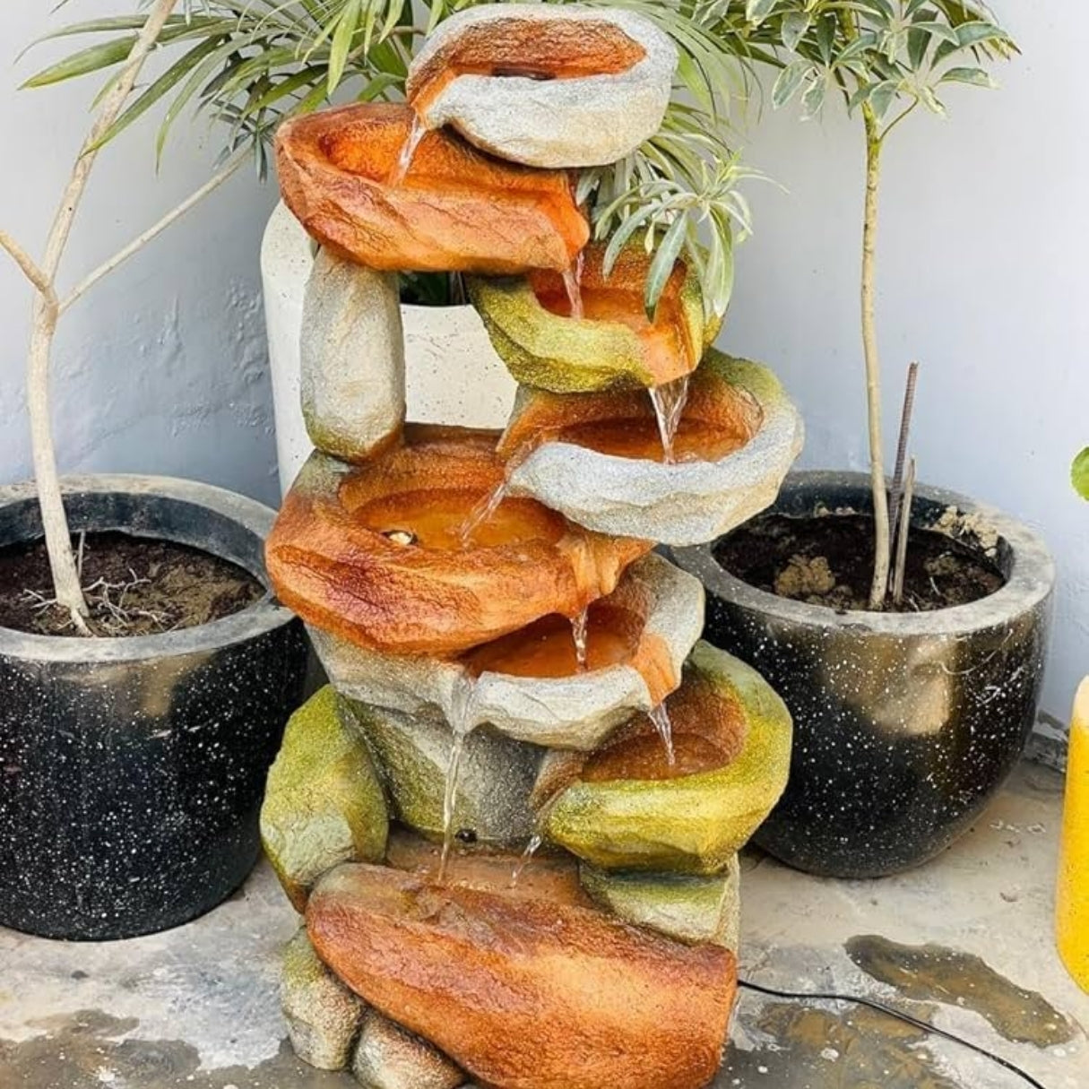 Small rock fountain