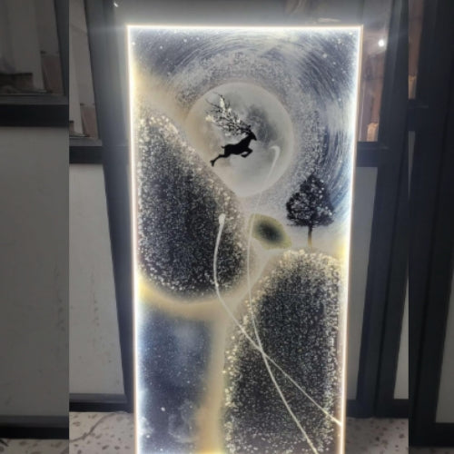 Flying deer LED Painting