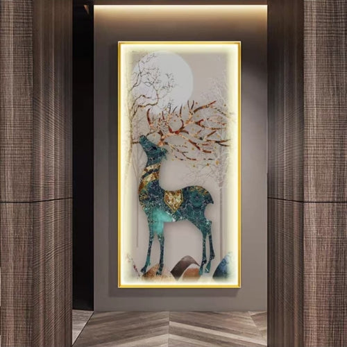 Moon With Deer LED Painting