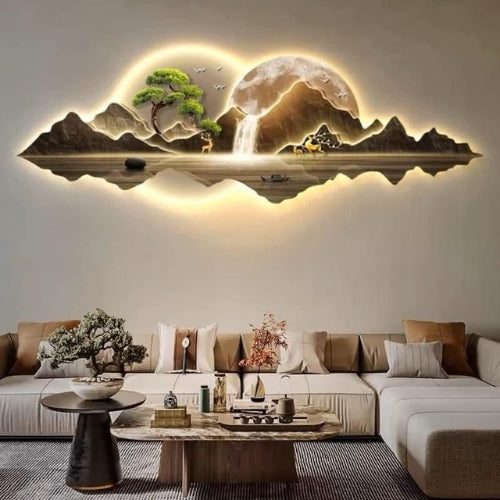 Mountain Nature With LED Light