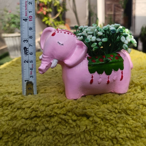 Pink elephant planter