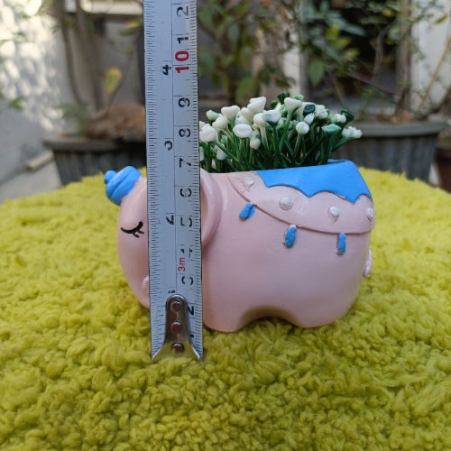 Pink elephant planter