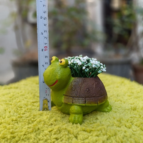 Green tortoise planter