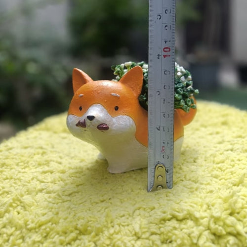 Dog with bone planter