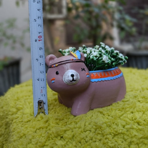 Brown beer planter