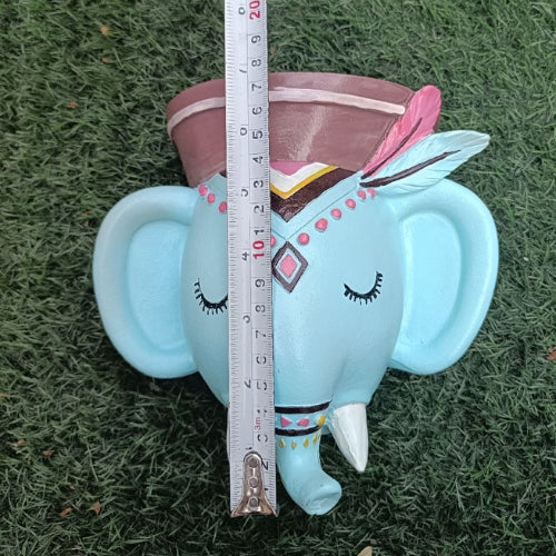Elephant face wall planter