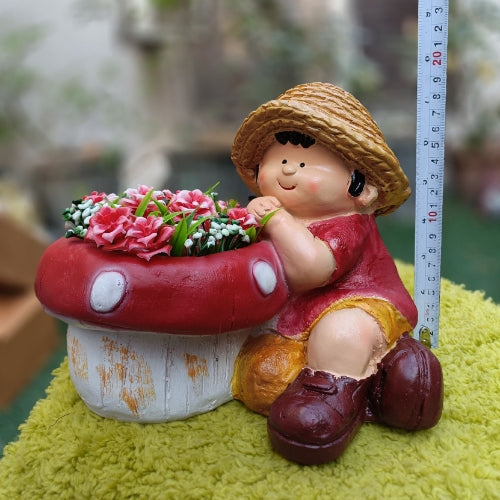 Mushroom boy planter