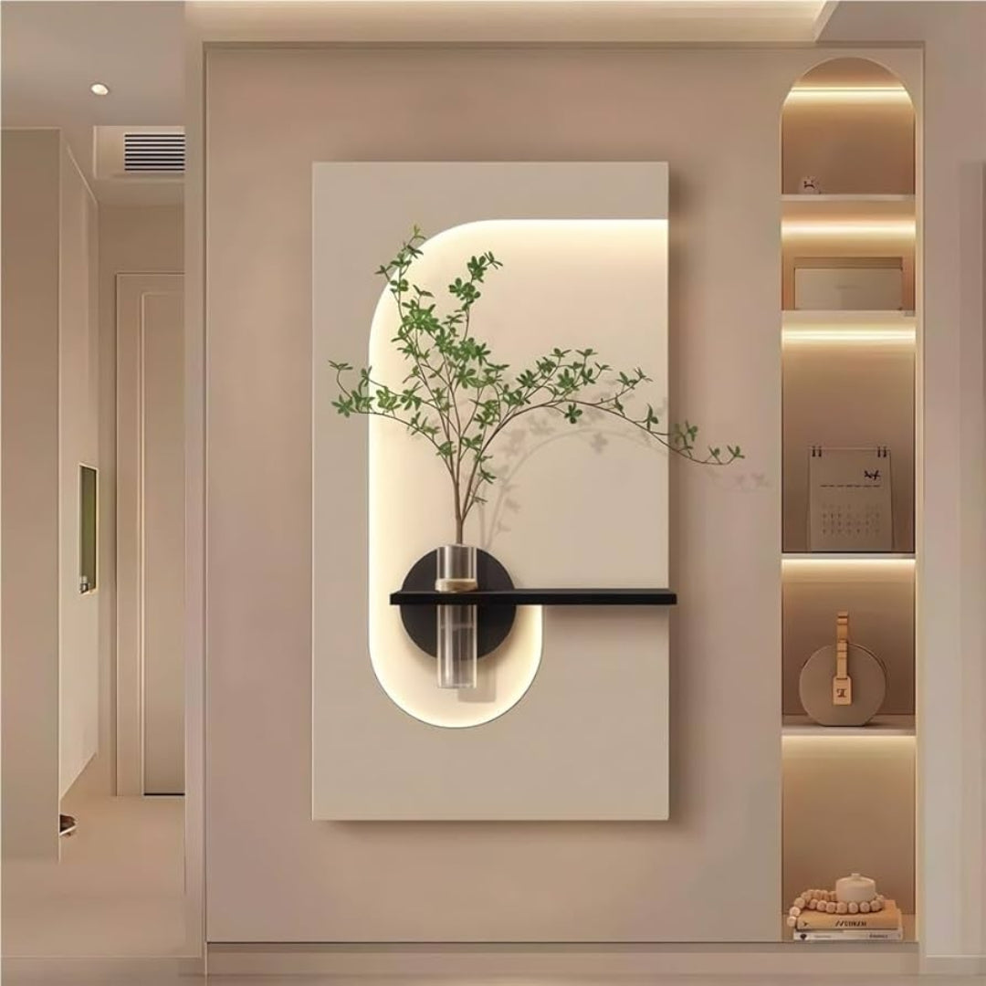 LED Lighted Wall Vase Panel