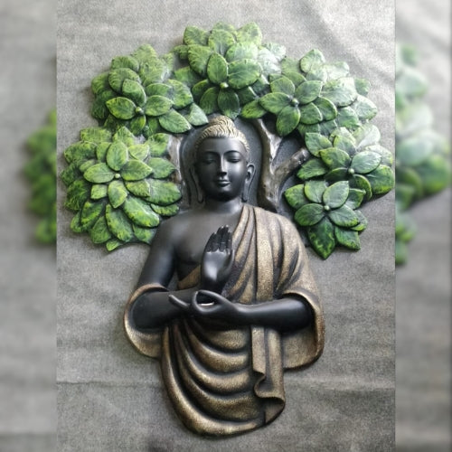 Tree Budha Mural 3D GREEN
