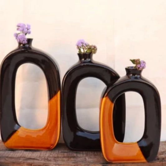 Asymmetrical Hollow Vases