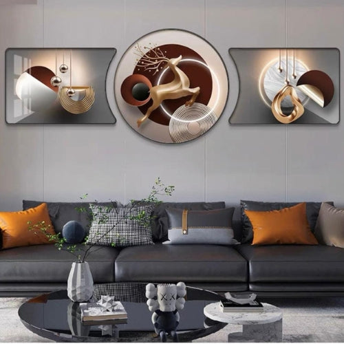 Golden deer horizon Wall Art