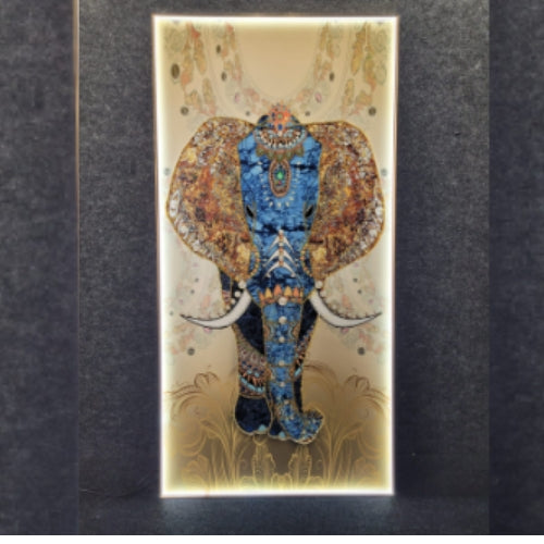 Ornate Elephant LED Wall Art
