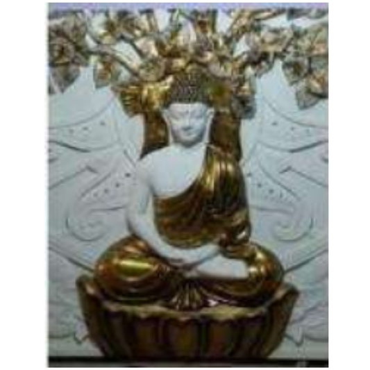 Buddha Under Golden Tree Mural 4 by 6
