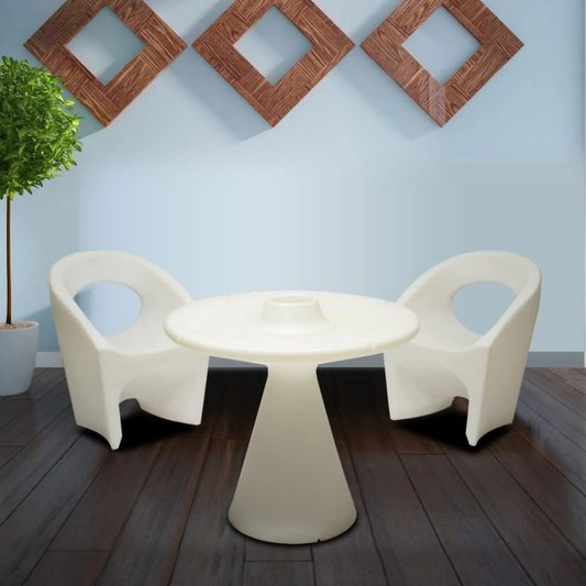 Coffee Set Of 1 Table & 2 Chair ( Without Led Light )