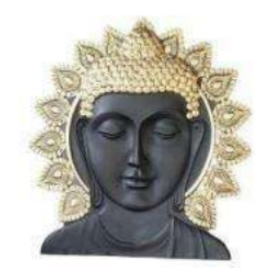 Kiran Buddha Mural Grey