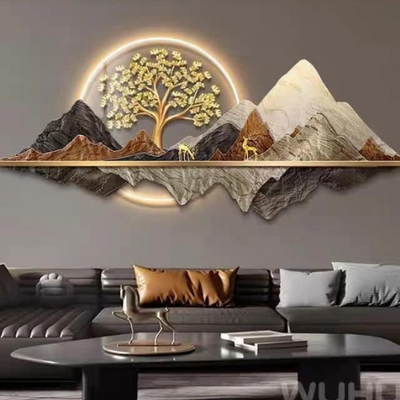 Tree and Deer LED Wall Art