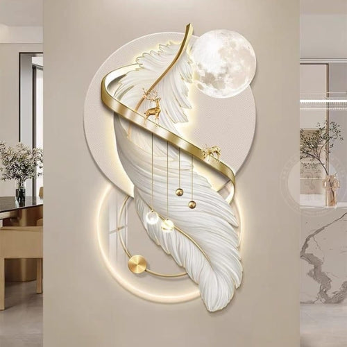 Golden Leaf LED Light With Moon