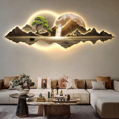 Mountain Nature With LED Light