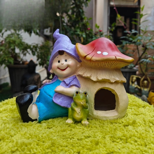 Mushroom hut boy