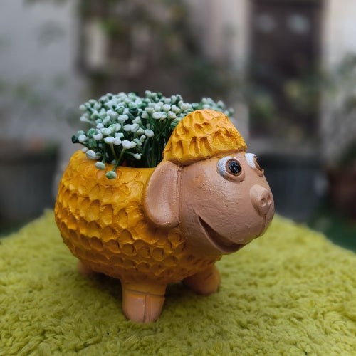 Yellow sheep planter