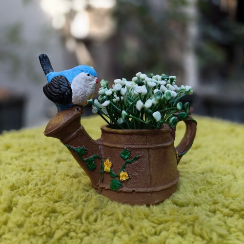Bird kettle planter