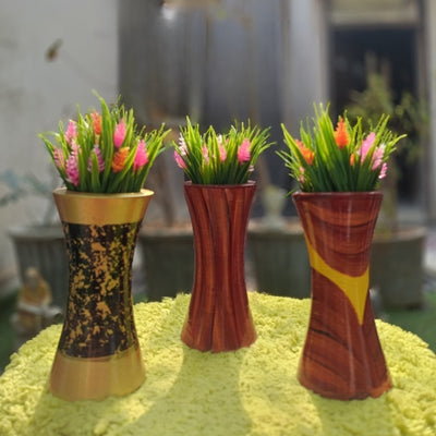 Wooden vase