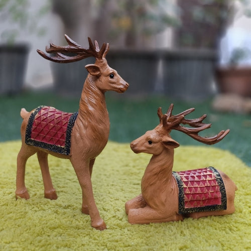 Set of 2 horn deer