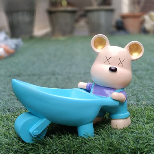 Teddy with trolly organiser  blue