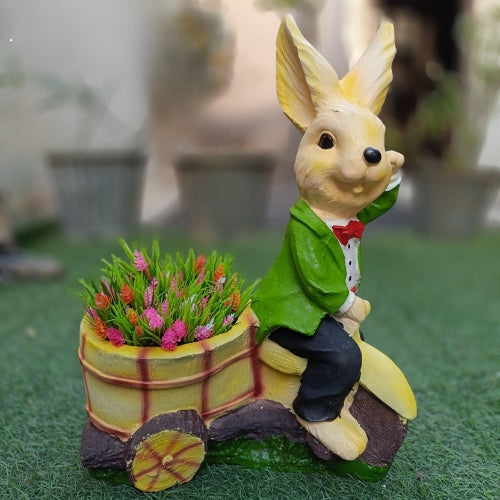 Rabbit on cycle big planter