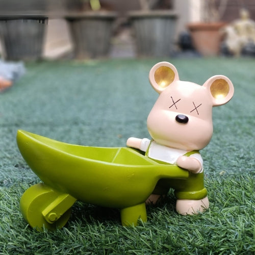 Teddy with trolly organiser green