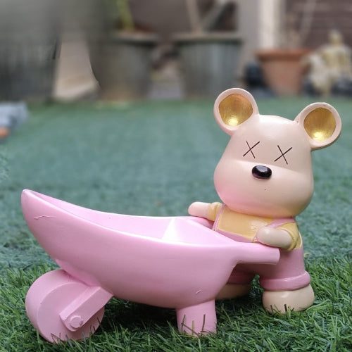 Teddy with trolly orgsniser pink