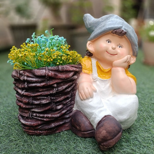 Dreaming boy big planter