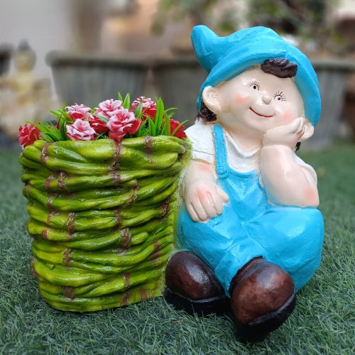 Dreaming boy big planter