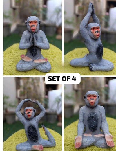 Set of 4 yoga monkey