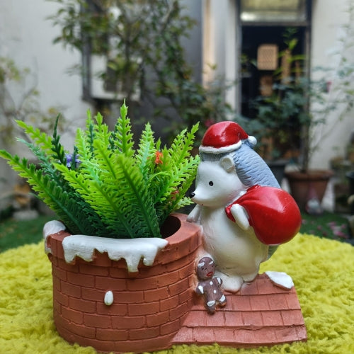 Santa with bag planter