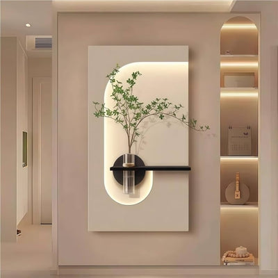LED Lighted Wall Vase Panel