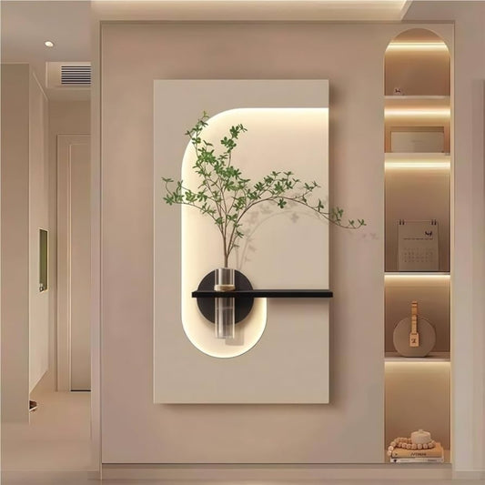 LED Lighted Wall Vase Panel