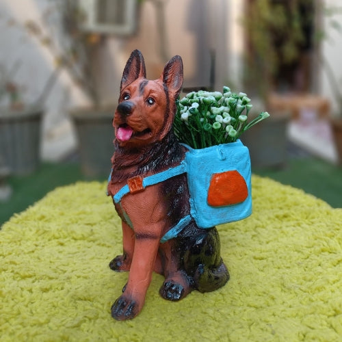 Dog with bag model 4 planter