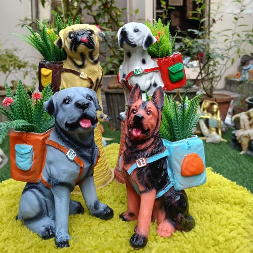 Set of4 dog planter