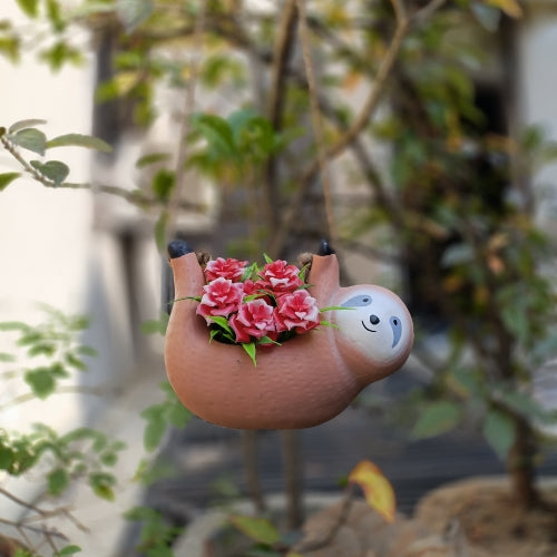 Hanging sloth planter(brown)