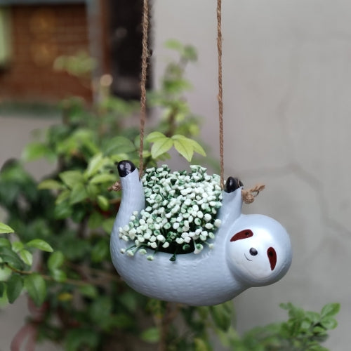 Hanging sloth planter(grey)
