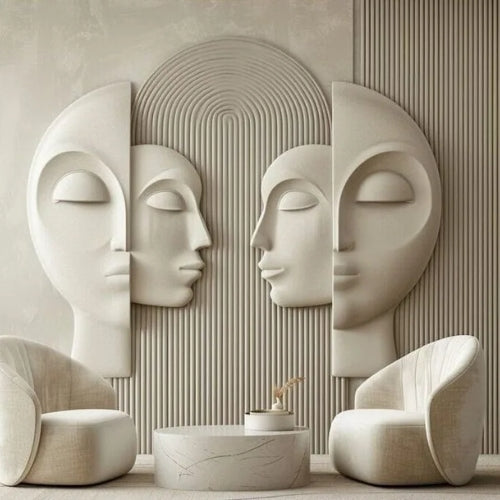 Man Face Wall Mural