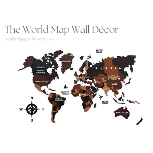 Premium Wooden World Map