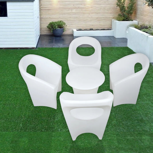 Coffee Set Of 1 Table & 4 Chair ( Without Led Light )